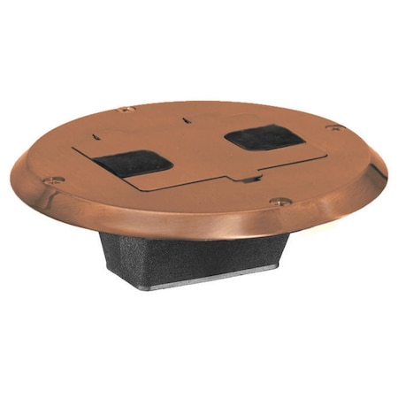 Hubbell Wiring Device-Kellems Floor and Wall Boxes, Residential Floor Box, Flange and Door, Brown RF506BN